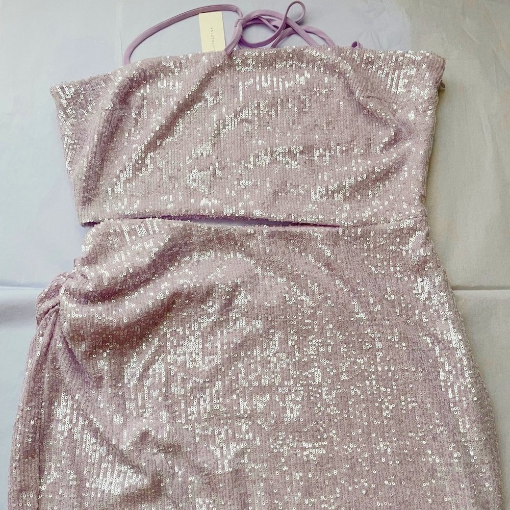 nwt Anthropologie Amanda Uprichard Sequin Cutout Mini Dress Boho Party Size XL - Picture 8 of 11